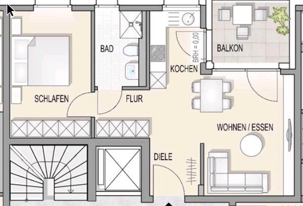 Etagenwohnung Hemmingen - 2.5 Zimmer, 52 m&sup2;, 930&euro; | Angebot:25642656