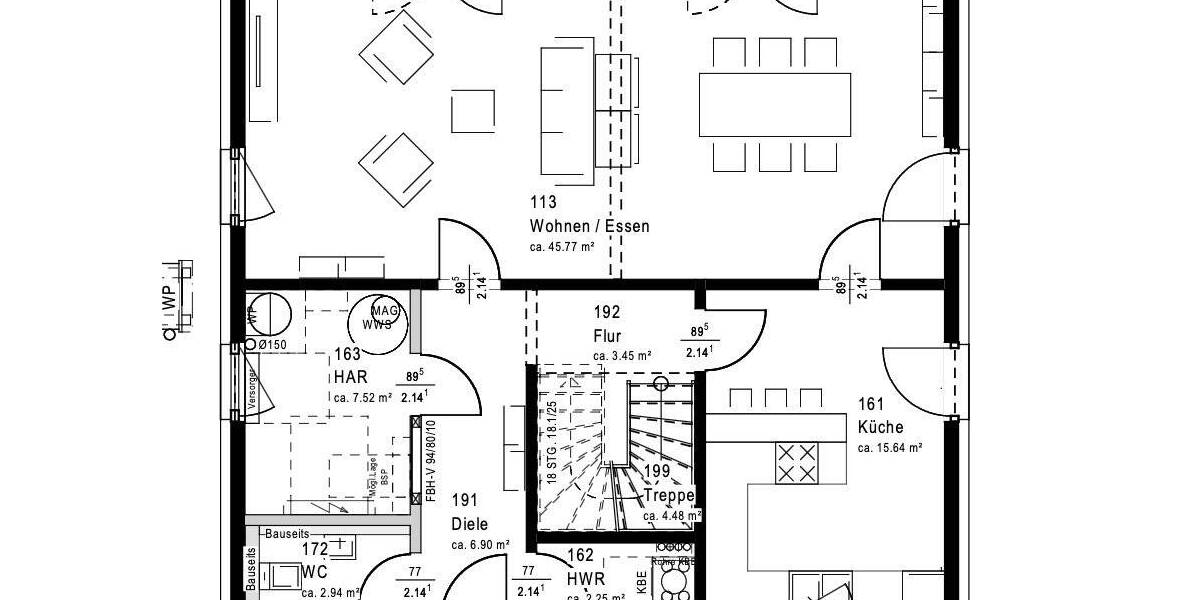 Einfamilienhaus Marbach am Neckar Rielingshausen - 5 Zimmer, 151 m&sup2;, 619.000&euro; | Angebot:26616520