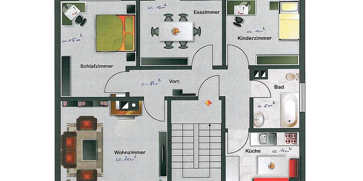 Etagenwohnung Stuttgart Stuttgart-Süd - 4 Zimmer, 82 m&sup2;, 549.000&euro; | Angebot:27157068