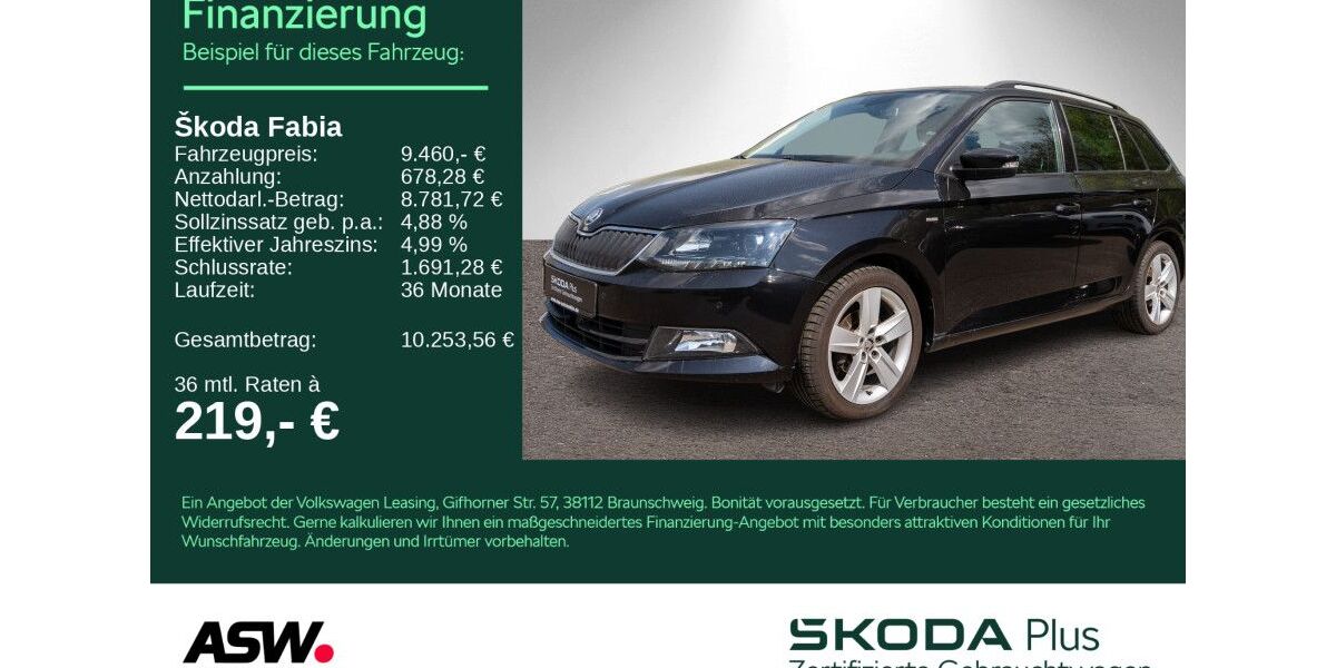 Skoda Fabia 124.300 km 9.460 &euro; Heilbronn 74076