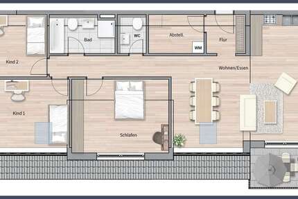 Wohnung Leinfelden-Echterdingen Echterdingen - 4 Zimmer, 109 m&sup2;, 629.000&euro; | Angebot:24016287