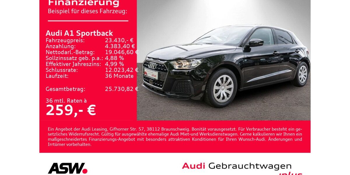 Audi A1 4.300 km 23.430 &euro; Heilbronn 74074