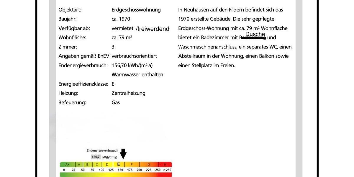Hochparterre Neuhausen auf den Fildern - 3 Zimmer, 79 m&sup2;, 350.000&euro; | Angebot:26610599