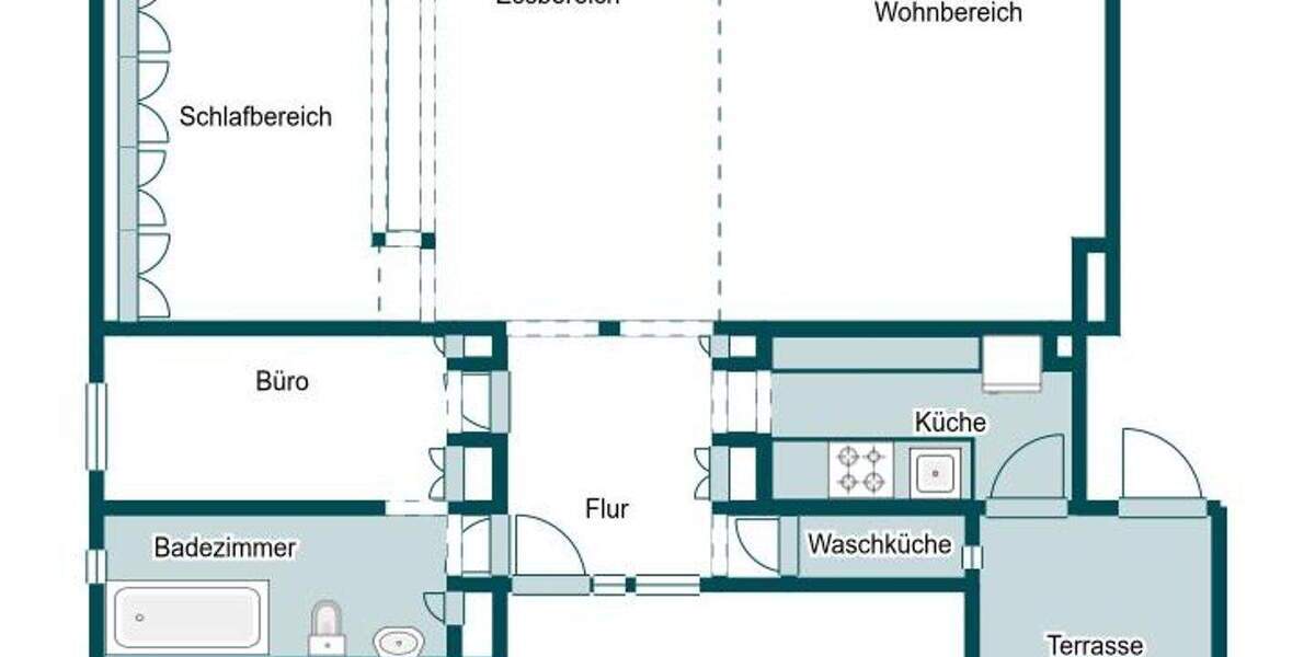 Etagenwohnung Stuttgart Mitte - 2 Zimmer, 90 m&sup2;, 499.000&euro; | Angebot:25649943