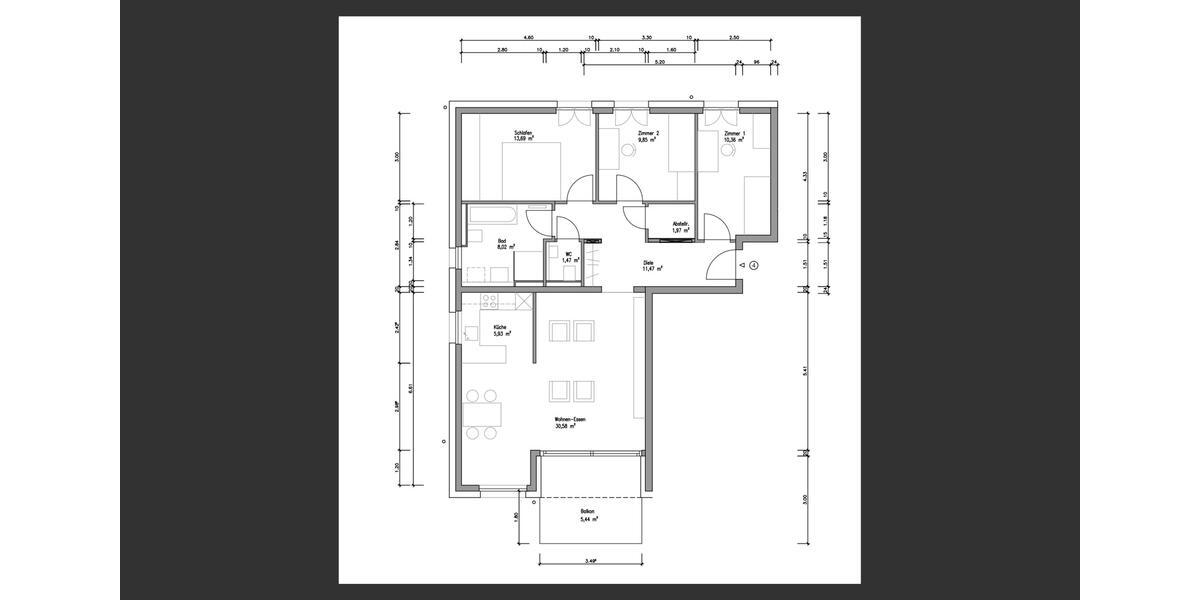 Etagenwohnung Mundelsheim - 4.5 Zimmer, 98 m&sup2;, 1.450&euro; | Angebot:27544882