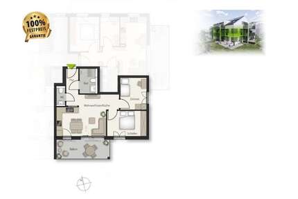 Wohnung Böblingen Dagersheim - 3 Zimmer, 64 m&sup2;, 429.000&euro; | Angebot:27583308