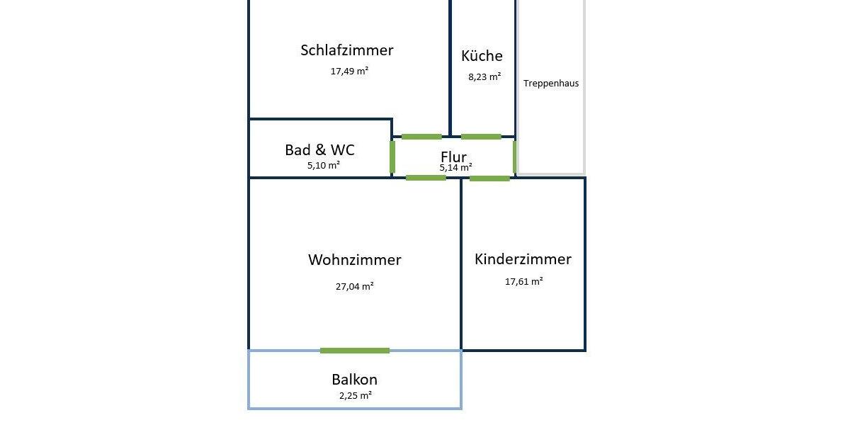 Etagenwohnung Marbach am Neckar - 3 Zimmer, 83 m&sup2;, 319.500&euro; | Angebot:26740747