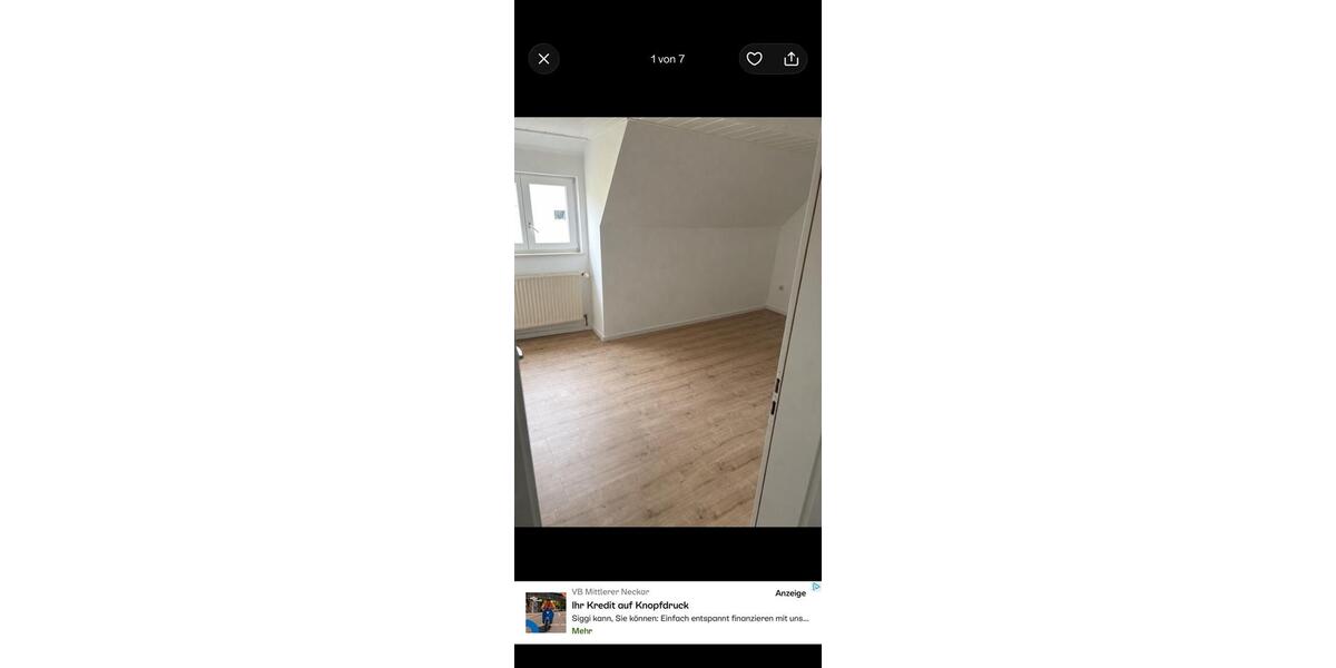 Dachgeschoßwohnung Lauffen am Neckar - 3 Zimmer, 64 m&sup2;, 750&euro; | Angebot:27576608
