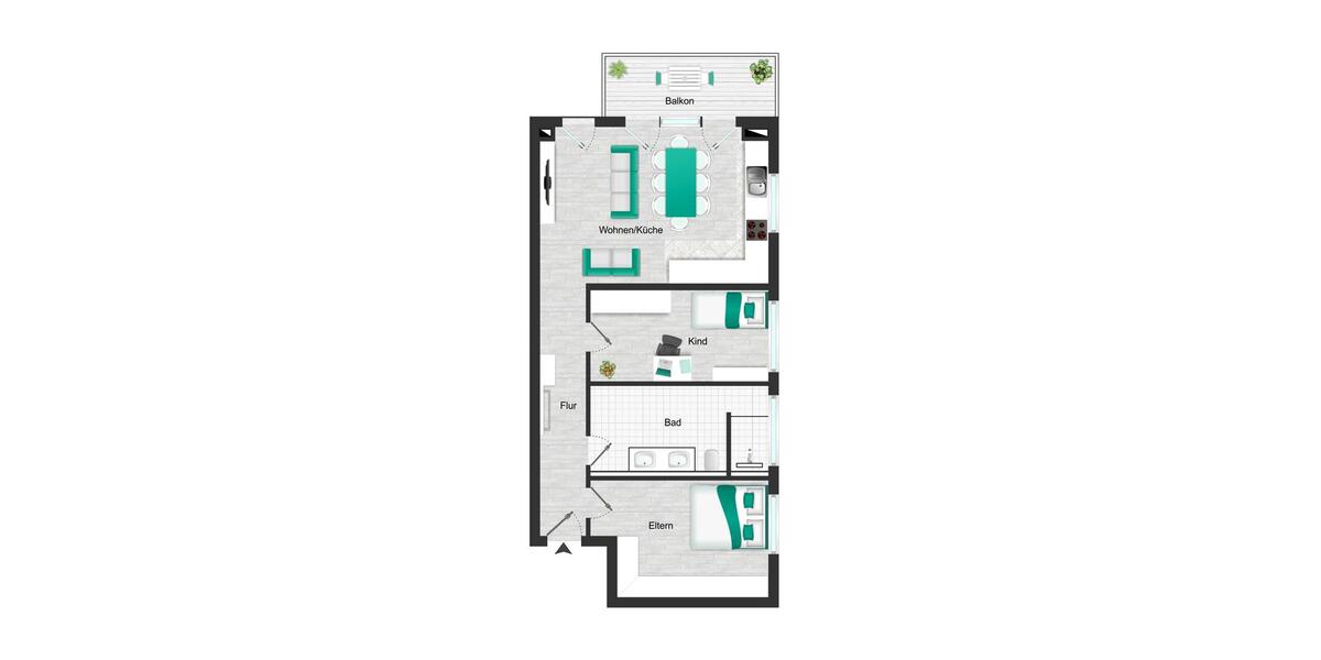 Dachgeschoßwohnung Pfaffenhofen - 3.5 Zimmer, 78 m&sup2;, 980&euro; | Angebot:25966412