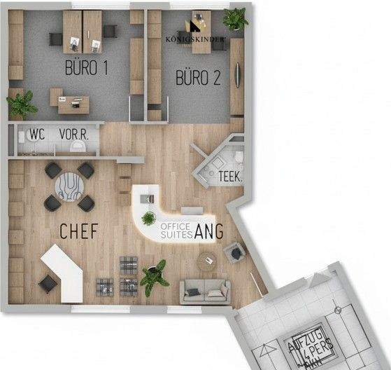 Gewerbeobjekt Stuttgart Mitte - 3 Zimmer, 80 m&sup2;, 1.350&euro; | Angebot:25845788