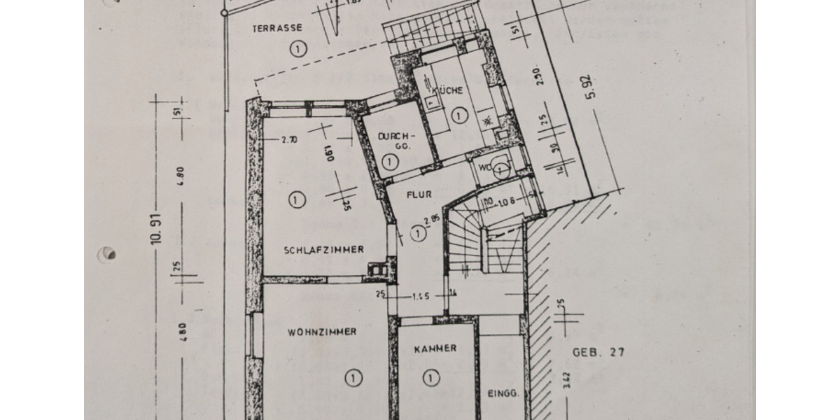 Erdgeschoßwohnung Stuttgart Stuttgart-Nord - 2.5 Zimmer, 65 m&sup2;, 1.200&euro; | Angebot:25131282