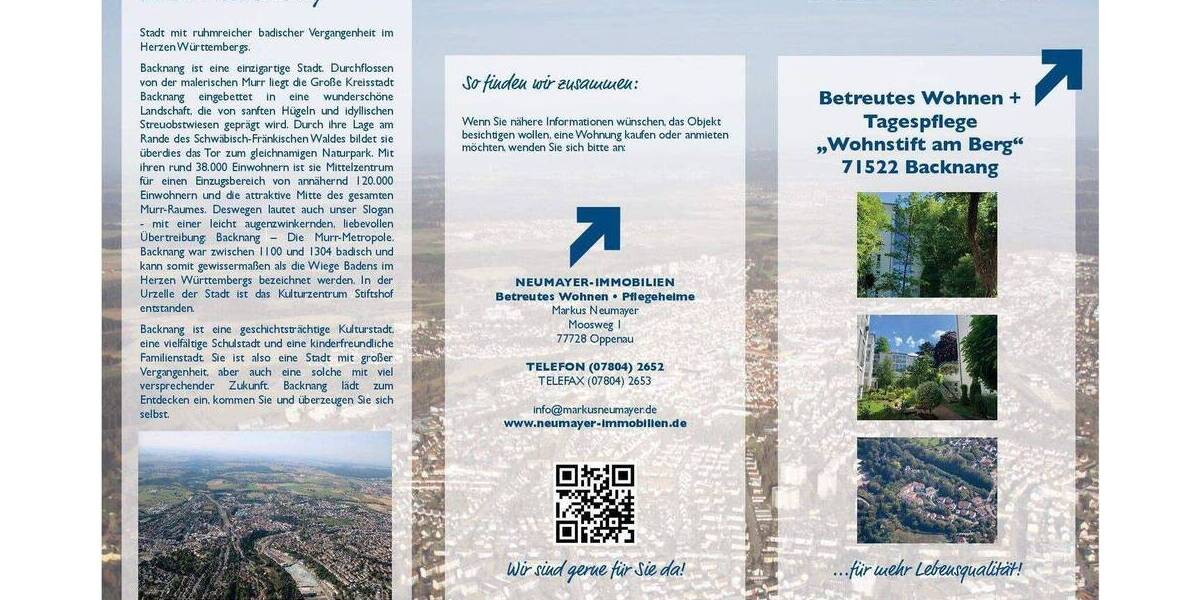 Etagenwohnung Backnang Obere Vorstadt - 2 Zimmer, 47 m&sup2;, 158.000&euro; | Angebot:25730502