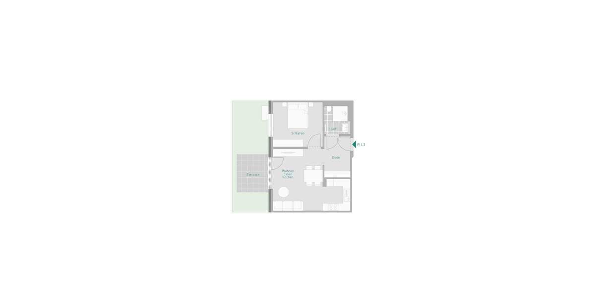 Etagenwohnung Renningen - 2 Zimmer, 52 m&sup2;, 390.000&euro; | Angebot:25692053