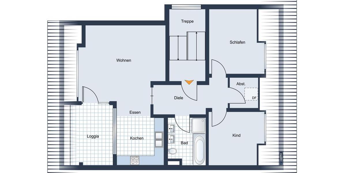 Dachgeschoßwohnung Marbach am Neckar - 3.5 Zimmer, 89 m&sup2;, 995&euro; | Angebot:25375422