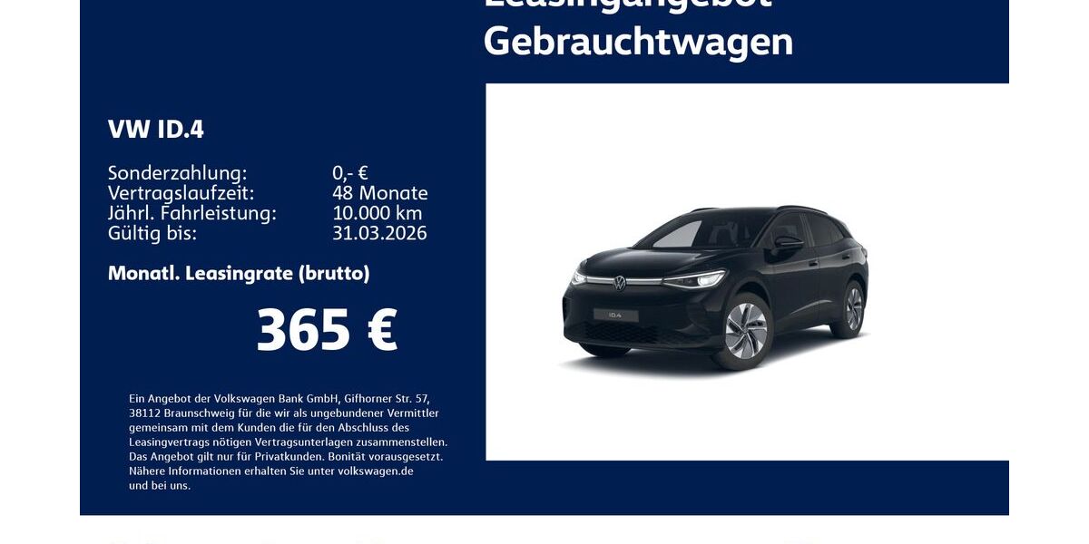 VW ID.4 7.505 km 39.930 &euro; Stuttgart-Feuerbach 70469