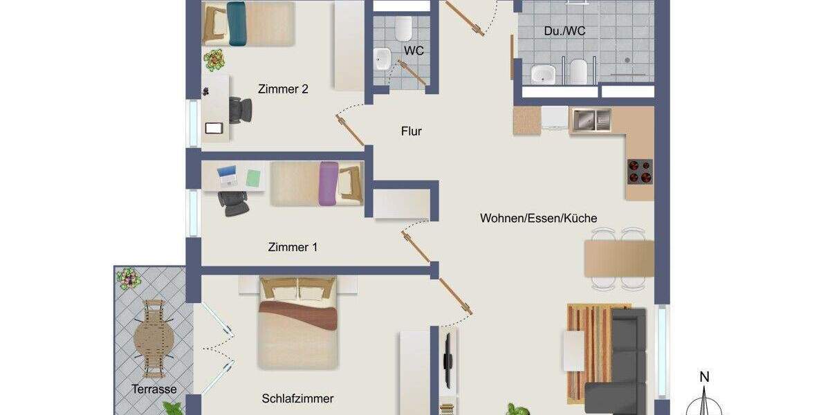 Etagenwohnung Asperg - 4 Zimmer, 84 m&sup2;, 547.900&euro; | Angebot:25692048