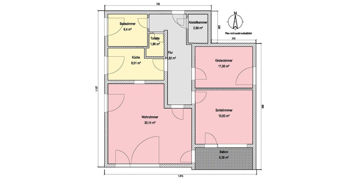 Etagenwohnung Bietigheim-Bissingen Bissingen - 3.5 Zimmer, 88 m&sup2;, 295.000&euro; | Angebot:25476302