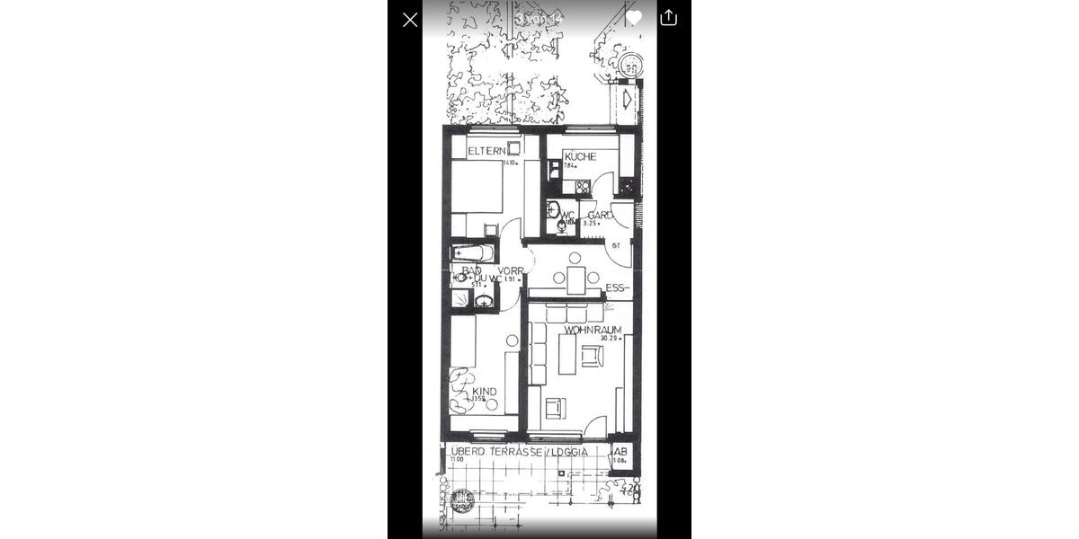 Terrassenwohnung Stuttgart Bopser - 3 Zimmer, 78 m&sup2;, 1.800&euro; | Angebot:27600553