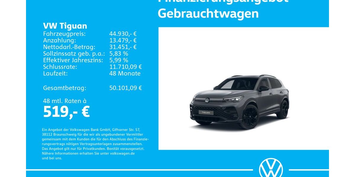 VW Tiguan 1.505 km 46.930 &euro; Stuttgart-Feuerbach 70469