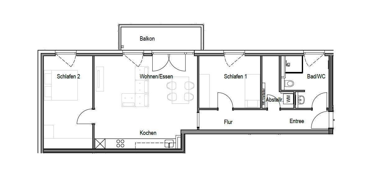 Etagenwohnung Stuttgart Untertürkheim - 3 Zimmer, 84 m&sup2;, 1.390&euro; | Angebot:25665160