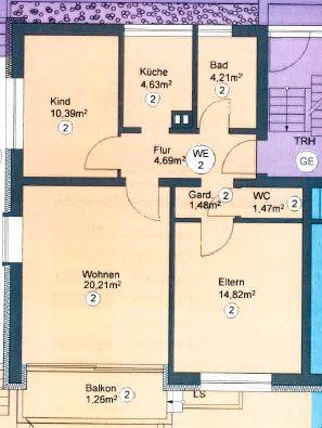 Erdgeschoßwohnung Winnenden - 3 Zimmer, 65 m&sup2;, 900&euro; | Angebot:26341254