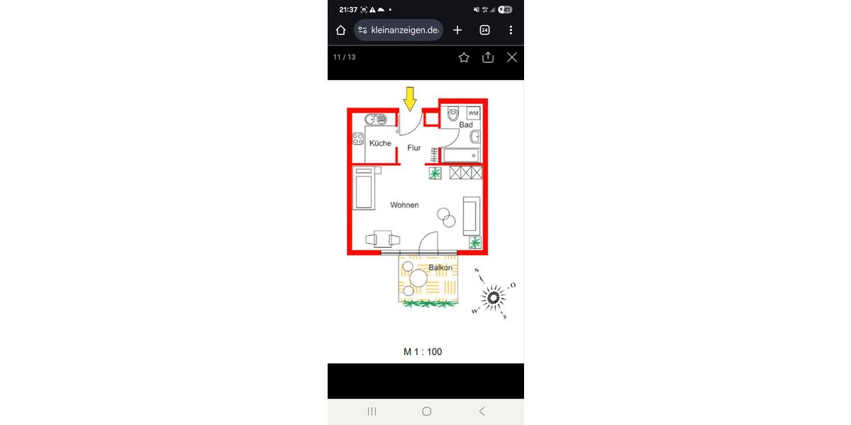 Etagenwohnung Sindelfingen Darmsheim - 1 Zimmer, 38 m&sup2;, 147.000&euro; | Angebot:26138447