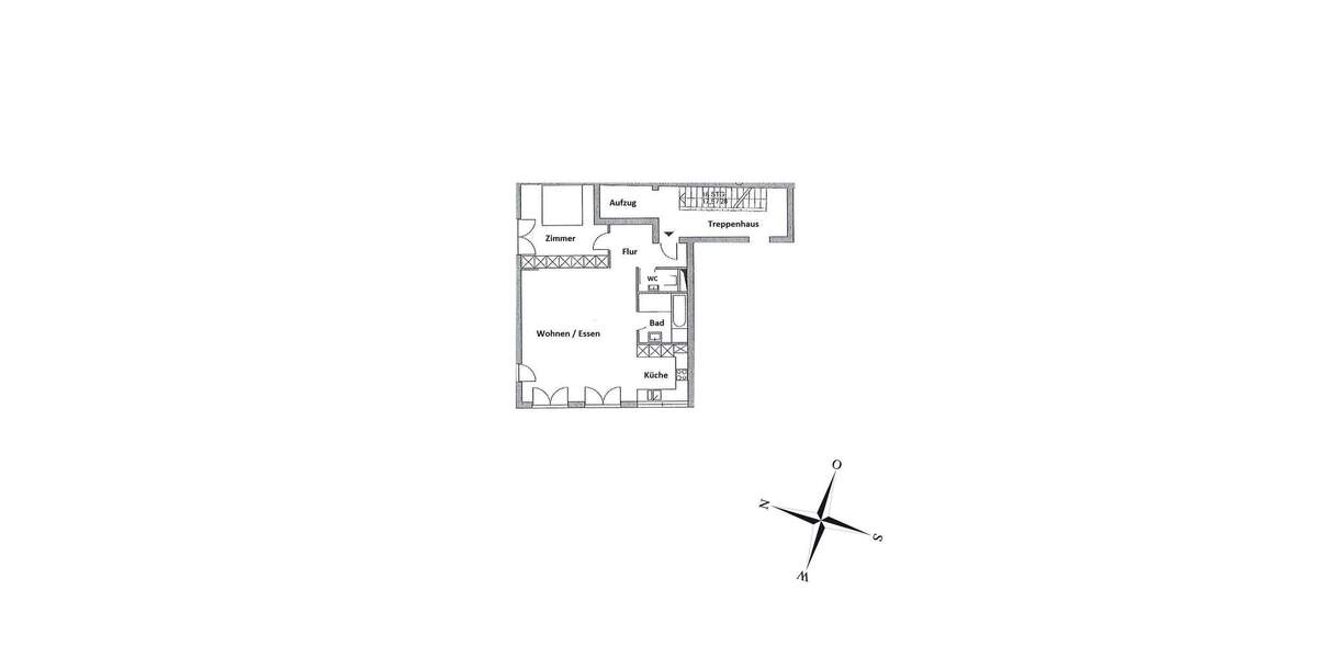 Etagenwohnung Stuttgart West - 2 Zimmer, 73 m&sup2;, 1.190&euro; | Angebot:25704690