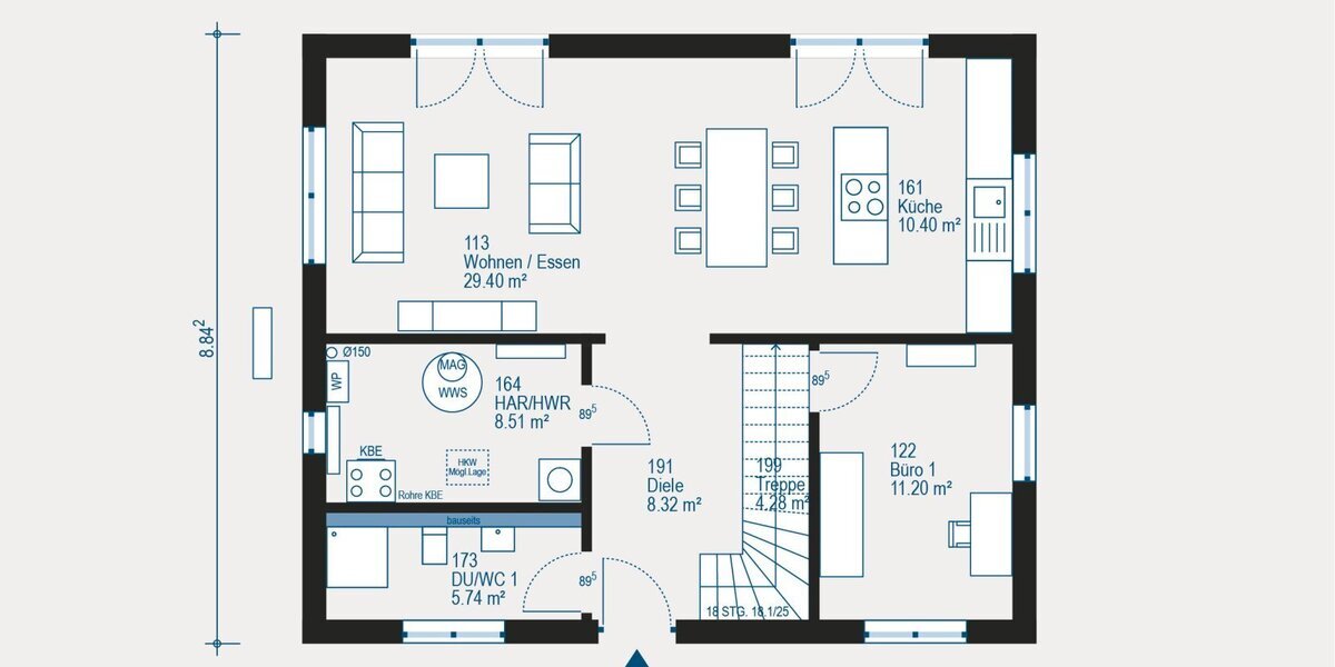Individuell geplantes Einfamilienhaus in Weissach im Tal - Komfort und Qualität nach Ihren Wünschen - Einfamilienhaus Weissach im Tal | Angebot:27535678