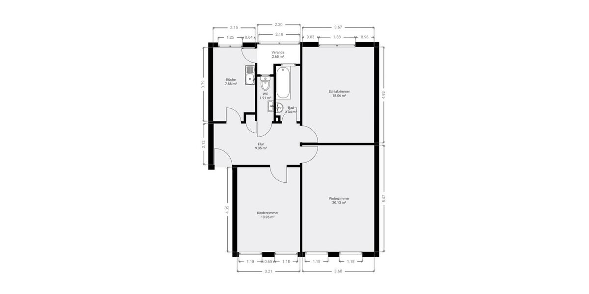 Erdgeschoßwohnung Stuttgart Stuttgart-West - 3 Zimmer, 77 m&sup2;, 1.400&euro; | Angebot:25408335