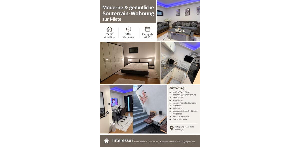Einfamilienhaus Heimsheim - 2 Zimmer, 65 m&sup2;, 800&euro; | Angebot:27541690