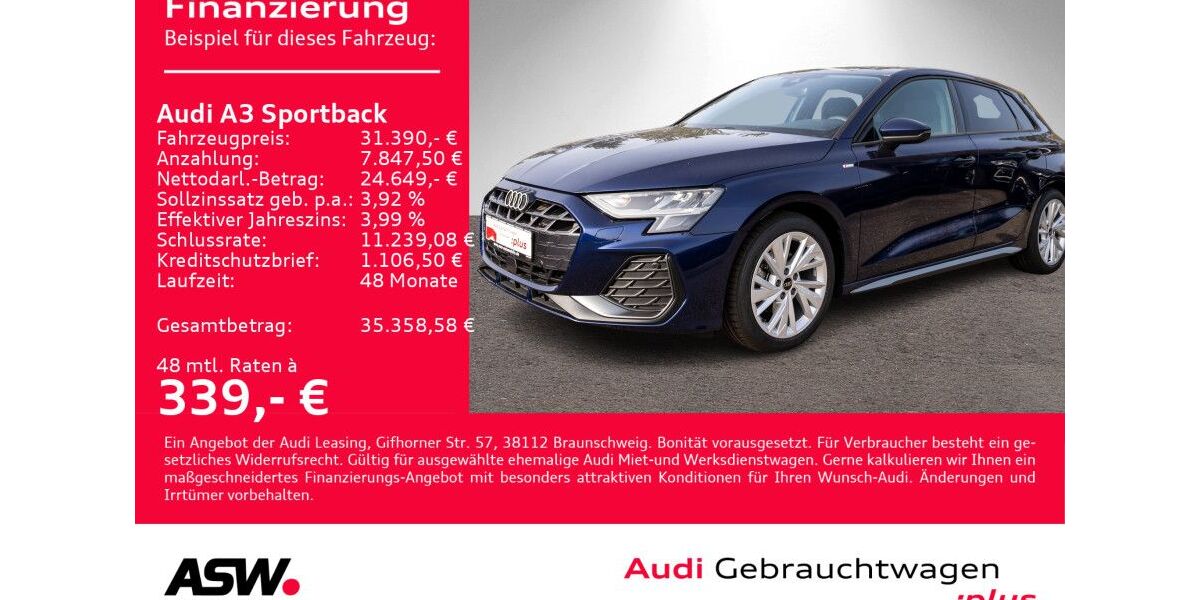 Audi A3 15.800 km 31.390 &euro; Heilbronn 74074