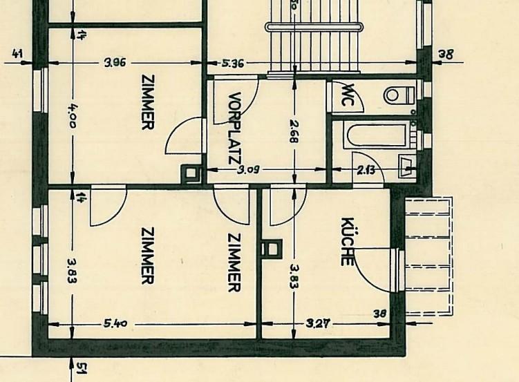 Etagenwohnung Stuttgart Bad Cannstatt - 2 Zimmer, 63 m&sup2;, 874&euro; | Angebot:25389518