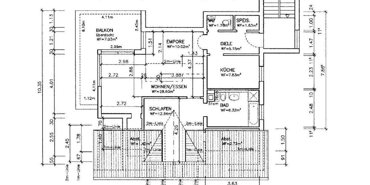Dachgeschoßwohnung Löwenstein - 2.5 Zimmer, 87 m&sup2;, 195.000&euro; | Angebot:26987294