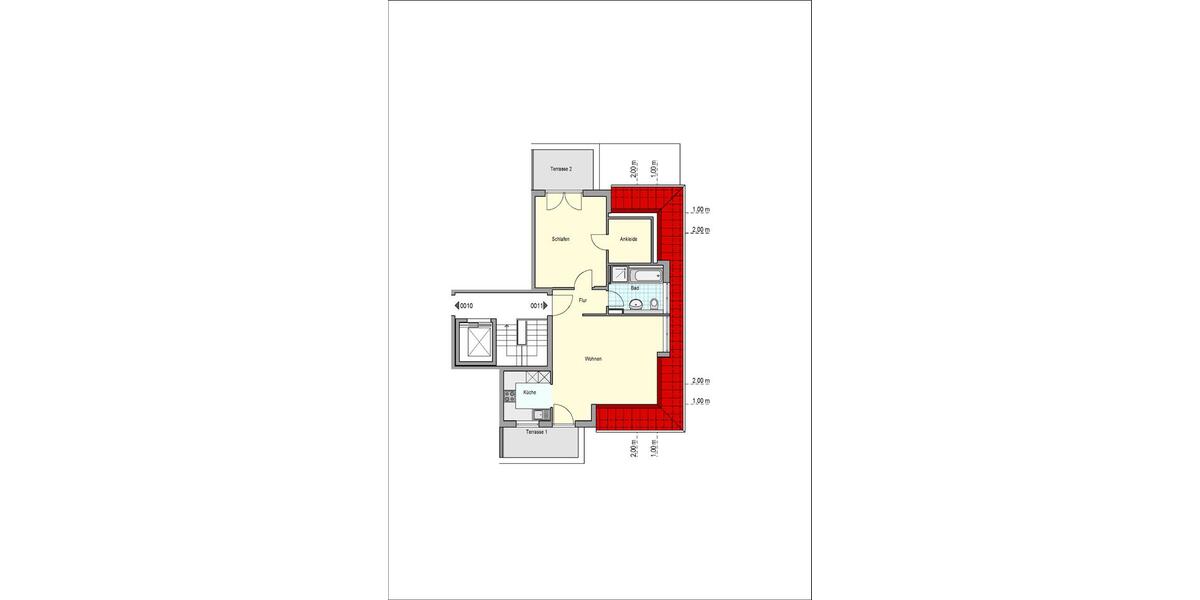 Dachgeschoßwohnung Esslingen am Neckar Oberesslingen - 2 Zimmer, 60 m&sup2;, 906&euro; | Angebot:26366166