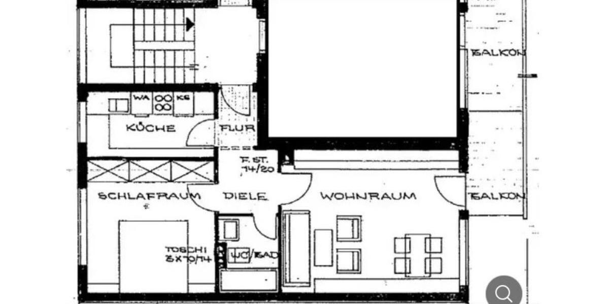 Etagenwohnung Stuttgart Bad Cannstatt - 2 Zimmer, 48 m&sup2;, 240.000&euro; | Angebot:25381079