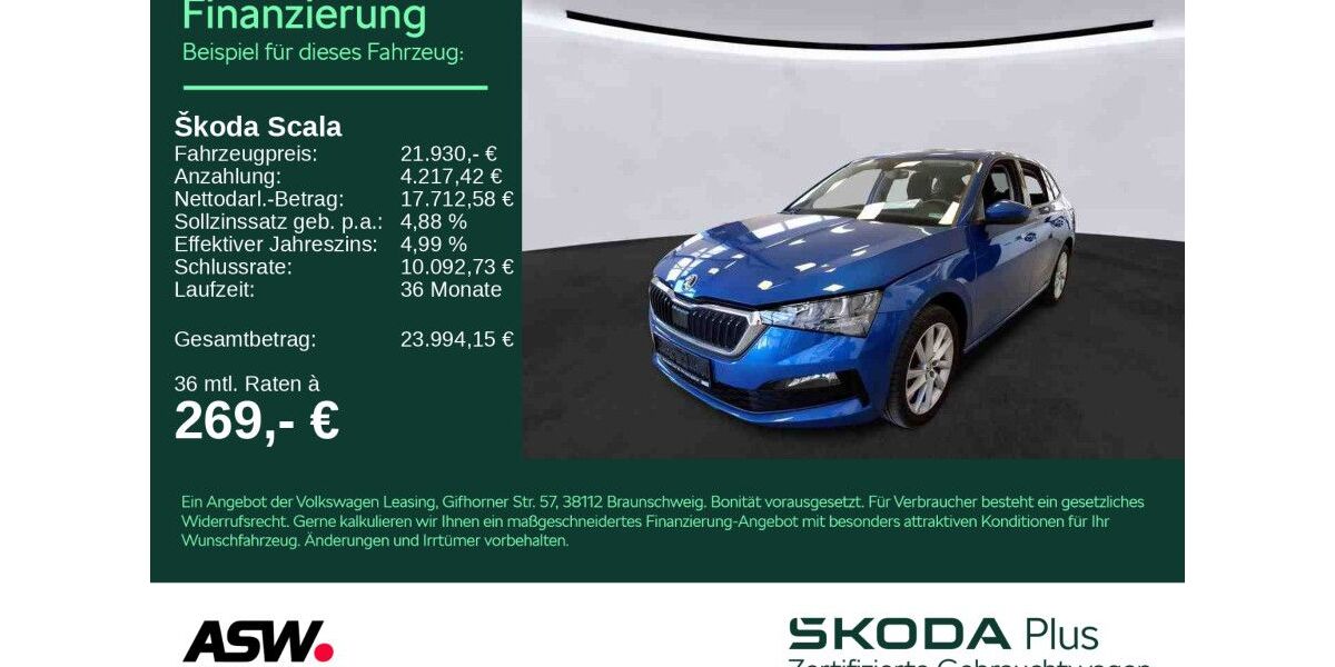 Skoda Scala 52.900 km 21.930 &euro; Weinsberg 74189