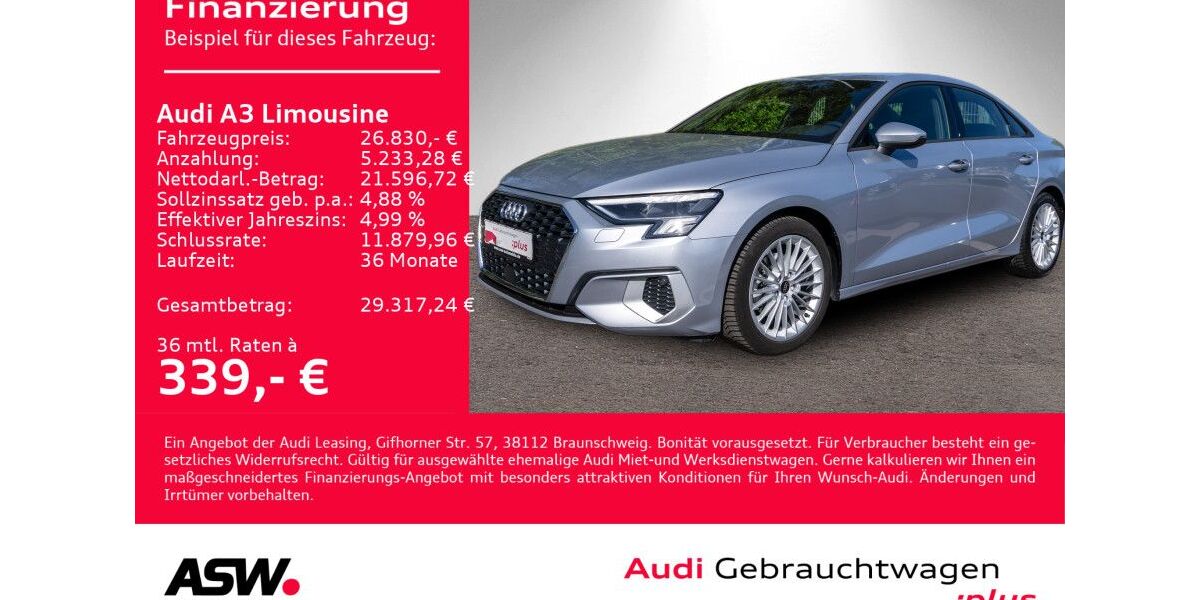 Audi A3 32.400 km 26.830 &euro; Heilbronn 74074