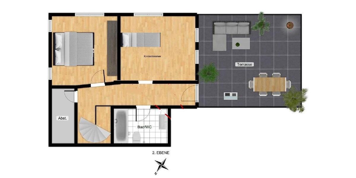 Maisonettenwohnung Grafenau - 3.5 Zimmer, 116 m&sup2;, 1.250&euro; | Angebot:25751038