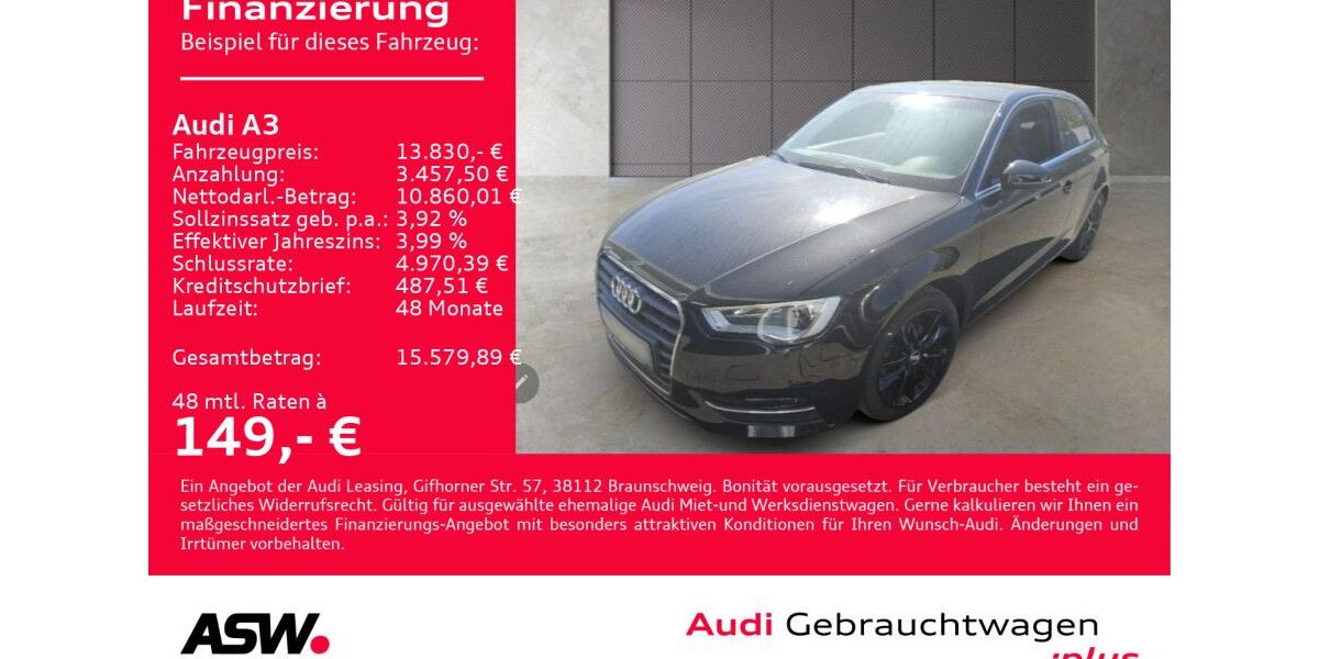 Audi A3 94.000 km 13.830 &euro; Heilbronn 74074