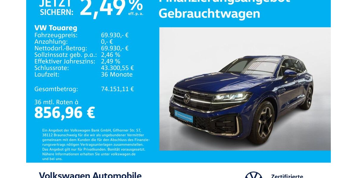 VW Touareg 14.217 km 69.930 &euro; Stuttgart-Feuerbach 70469