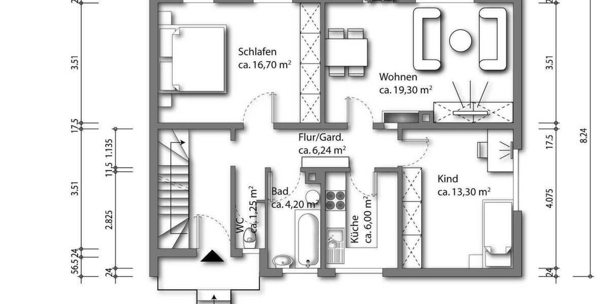 Einfamilienhaus Güglingen - 6 Zimmer, 130 m&sup2;, 350.000&euro; | Angebot:25747544