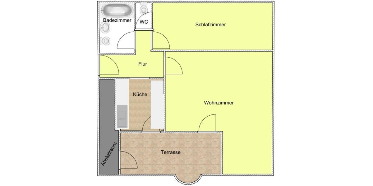 Dachgeschoßwohnung Stuttgart Vaihingen - 2 Zimmer, 65 m&sup2;, 900&euro; | Angebot:25923483