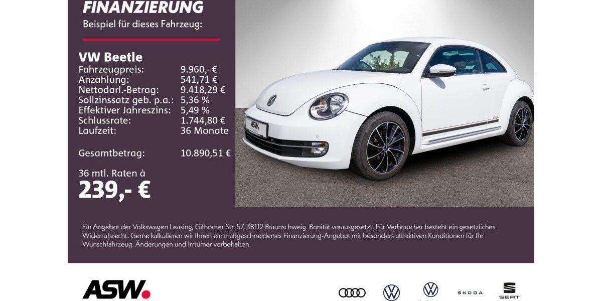 VW Beetle 114.600 km 9.960 &euro; Weinsberg 74189