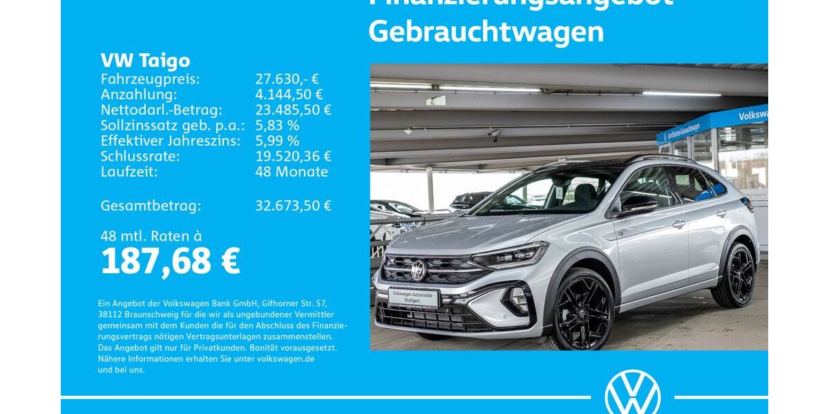 VW Taigo 1.501 km 27.630 &euro; Stuttgart-Wangen 70188
