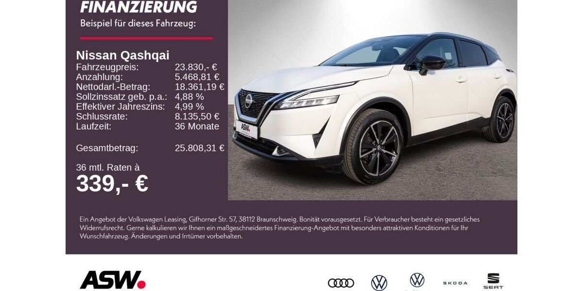 Nissan Qashqai 52.700 km 23.830 &euro; Weinsberg 74189