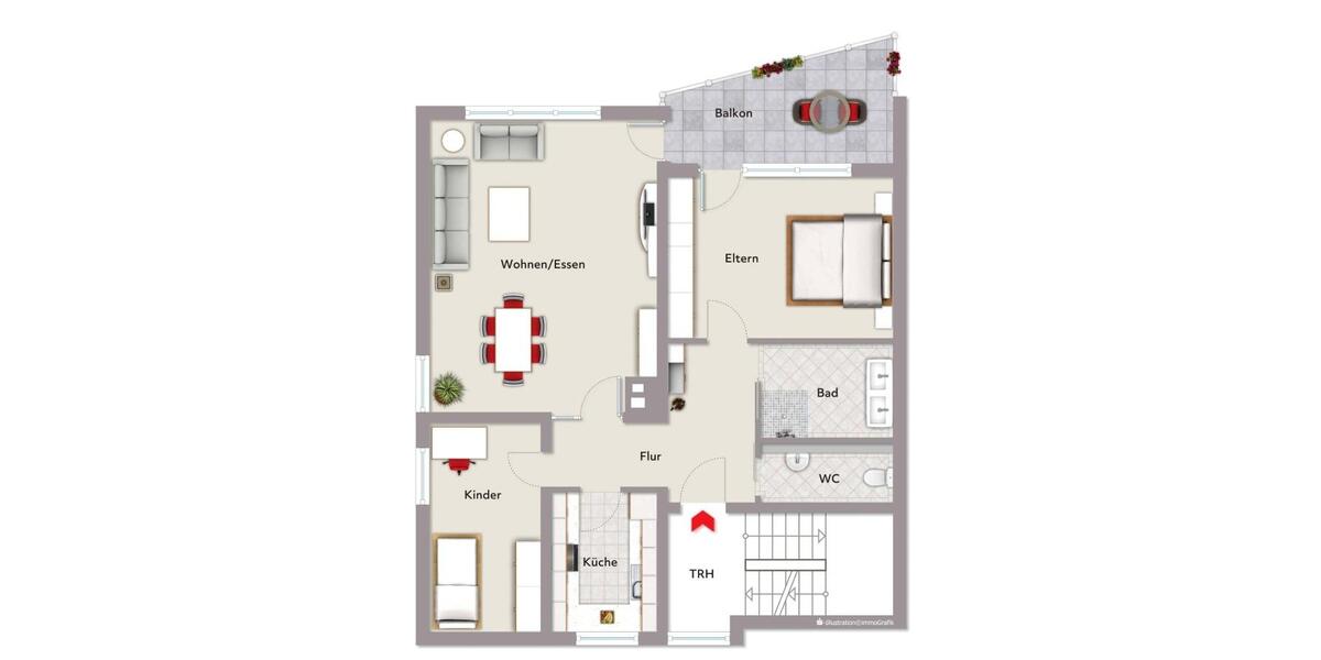 Etagenwohnung Leonberg - 3.5 Zimmer, 91 m&sup2;, 1.250&euro; | Angebot:25974630