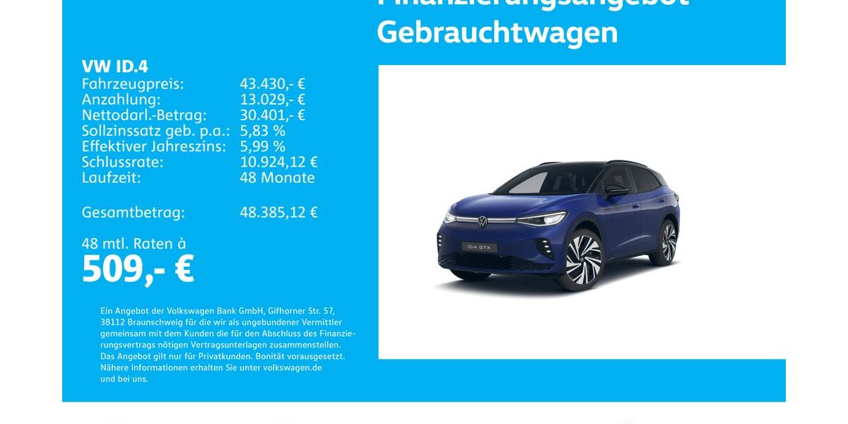 VW ID.4 14.090 km 42.630 &euro; Stuttgart-Feuerbach 70469