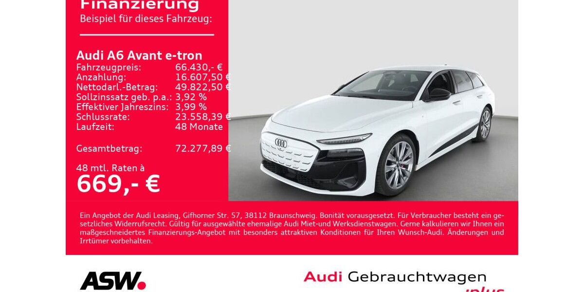 Audi A6 e-tron 18.700 km 66.430 &euro; Heilbronn 74074