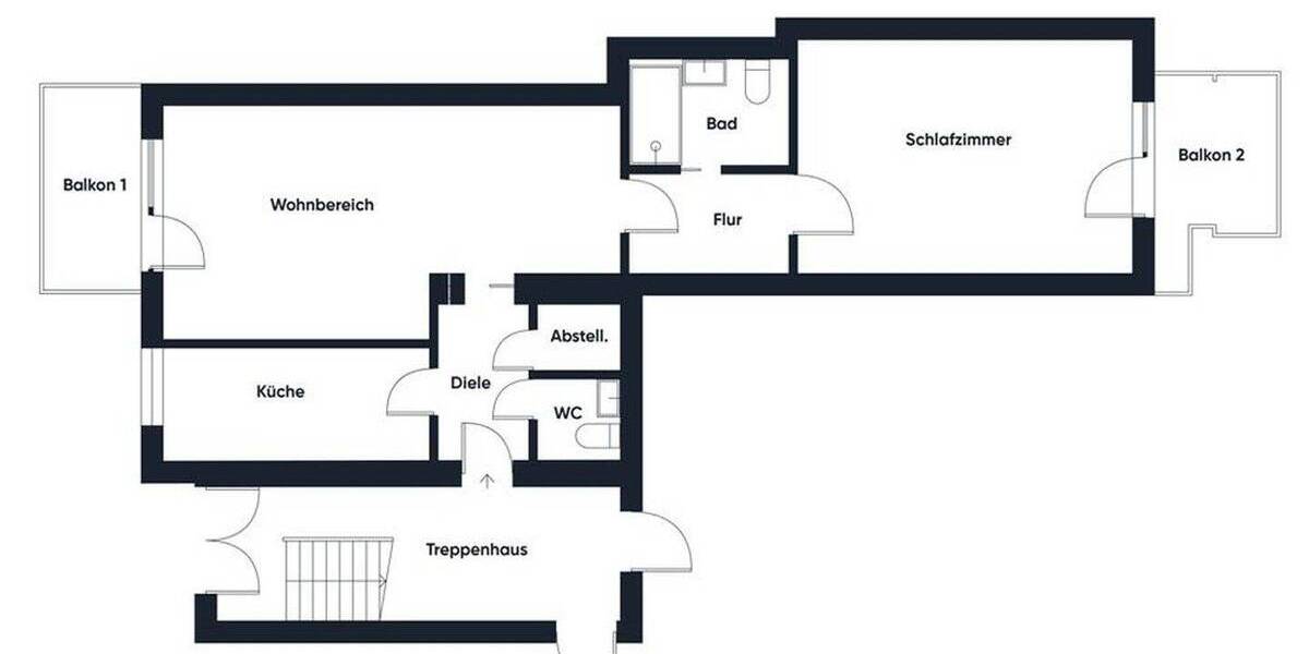 Etagenwohnung Ludwigsburg Hoheneck - 2 Zimmer, 68 m&sup2;, 324.000&euro; | Angebot:26867471