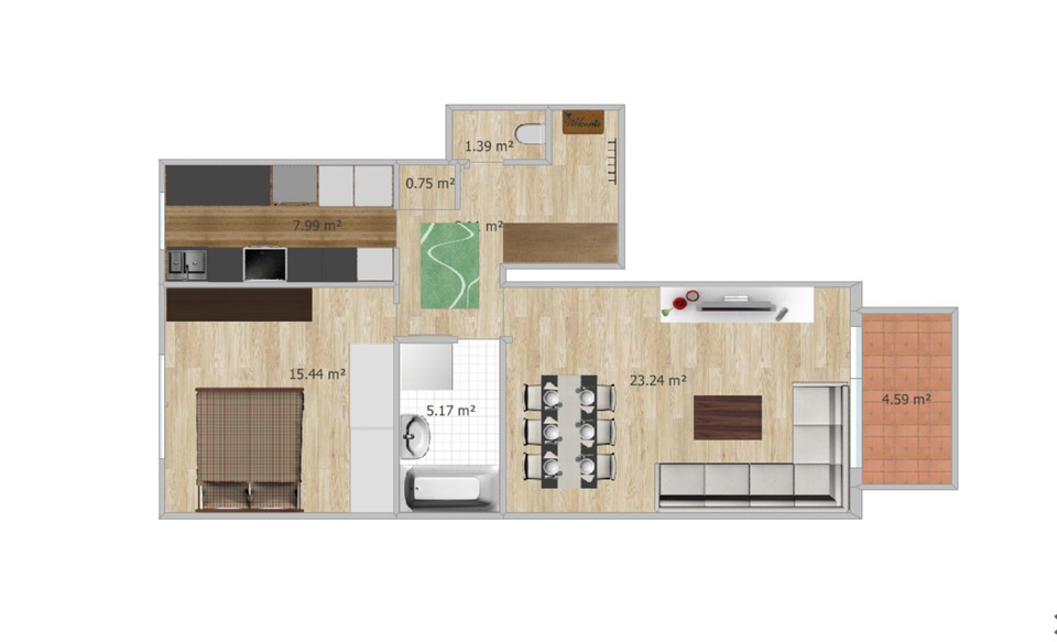 Etagenwohnung Eberdingen - 2.5 Zimmer, 64 m&sup2;, 269.000&euro; | Angebot:17550748